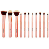 Metal Rose - 11 Piece Brush Set With Cosmetic Bag