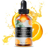 Vitamin C Serum - Top Influencer - Organic & Vegan - Packed With Hyaluronic Acid, Aloe, Jojoba Oil, Vitamin E & more - Good for Acne, Anti Wrinkle, Anti Aging, Fades Age Spots - Sun Damage