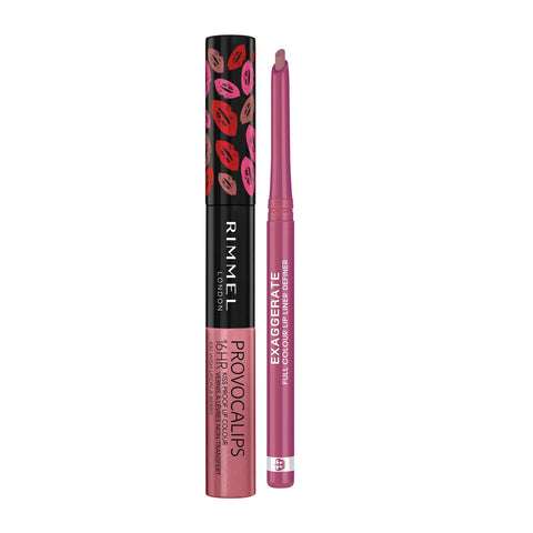 Rimmel Long Lasting Lip Kit with Exaggerate Full Colour Lip Liner