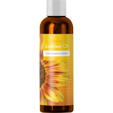 100% Pure Sunflower Seed Oil Anti-Aging Natural Skin Care and Hair Conditioner Health Beauty Carrier Oil for Aromatherapy Essential Oils Massage Therapy Oil with Antioxidant Vitamin E Moisturizer