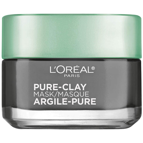 L'Oréal Paris Skincare Pure-Clay Face Mask with Charcoal for Dull Skin to Detox & Brighten Skin, 1.7 oz.