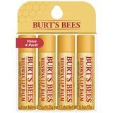 Burt's Bees 100% Natural Moisturizing Lip Balm, Original Beeswax with Vitamin E & Peppermint Oil – 4 Tubes